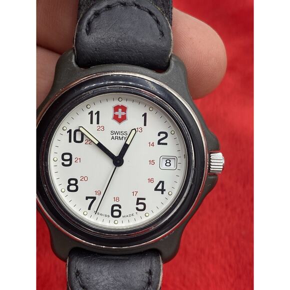 Vintage Victorinox SWISS ARMY Wristwatch “GMN February 1999” Black Nylon Strap - Picture 1 of 13